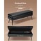 PU Leather Storage Bench with Iron Legs, Soft-Close Lid and Hidden Compartment